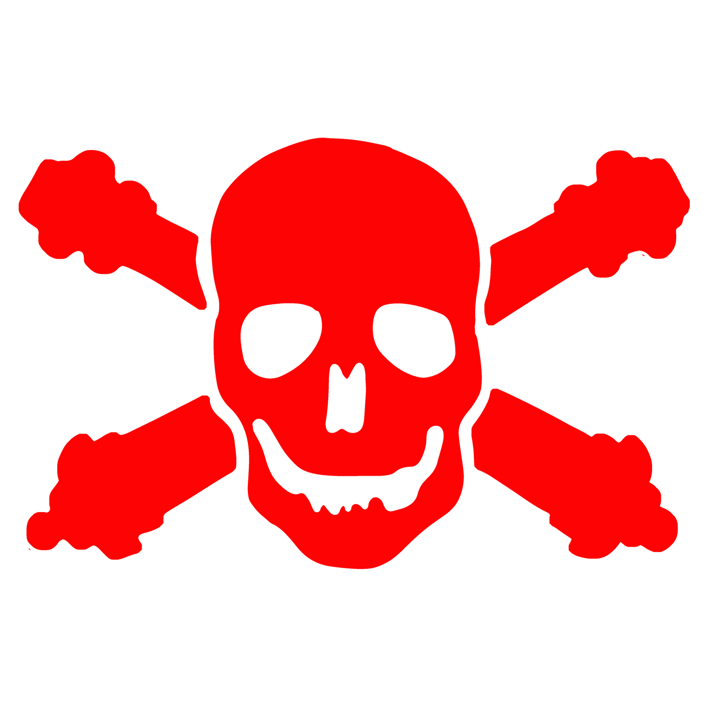 Skull and Crossed Cannons Decal