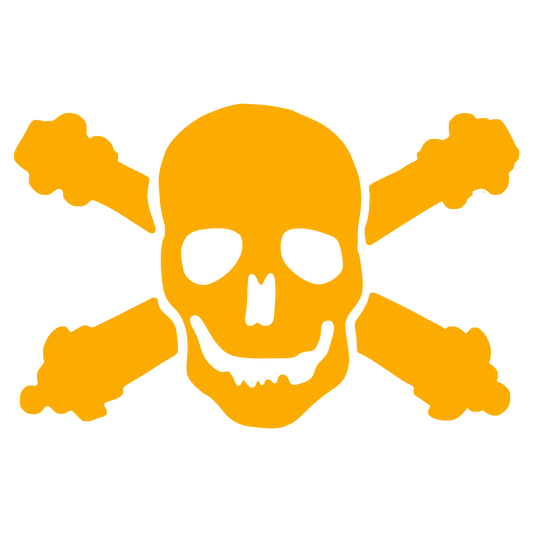 Skull and Crossed Cannons Decal