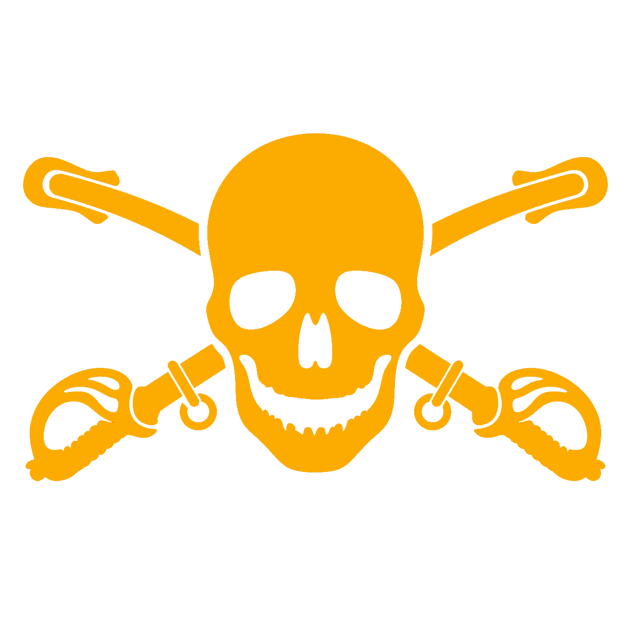 Skull and Crossed Sabers Decal