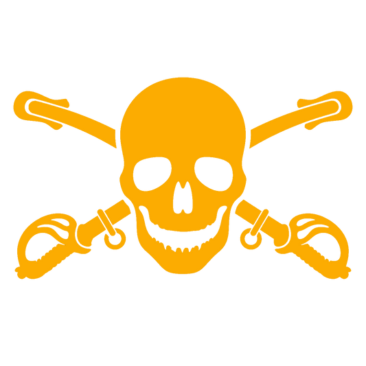 Skull and Crossed Sabers Decal