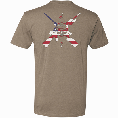 Snipers Up American Flag Logo Tee