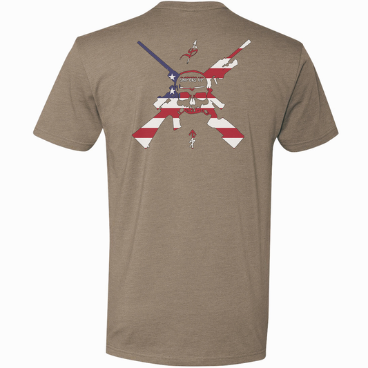 Snipers Up American Flag Logo Tee