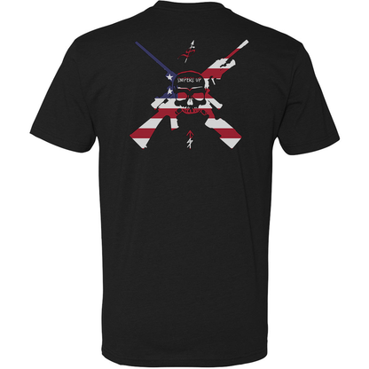 Snipers Up American Flag Logo Tee