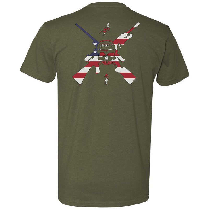 Load image into Gallery viewer, Snipers Up American Flag Tee
