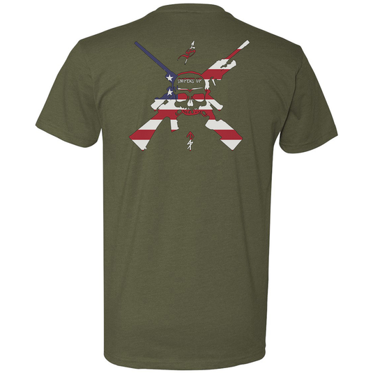 Snipers Up American Flag Tee