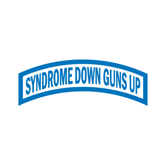 Syndrome Down Guns Up Tab Decal