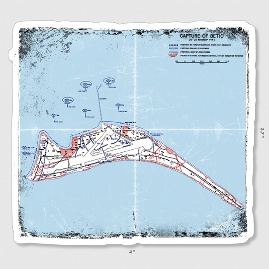 Tarawa Battle Map Sticker