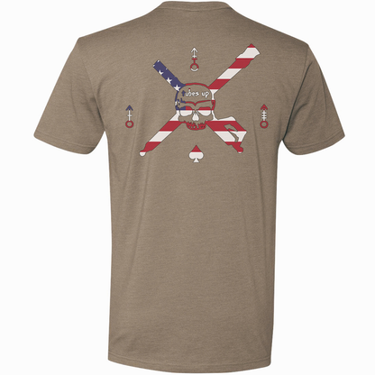 Tubes Up American Flag Logo Tee