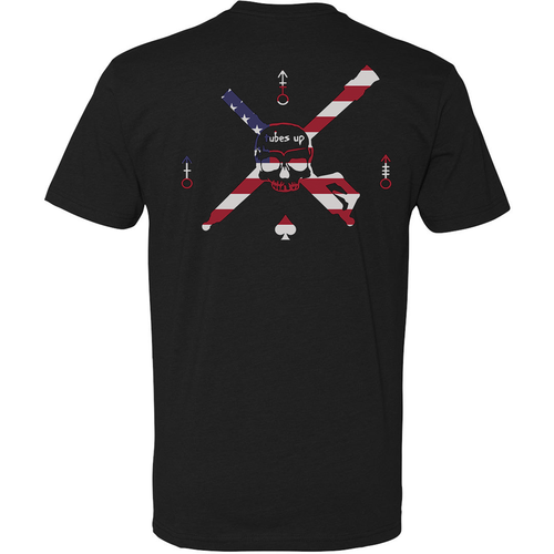 Tubes Up American Flag Logo Tee