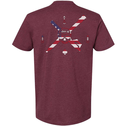Tubes Up American Flag Logo Tee