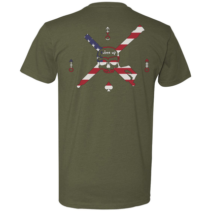 Tubes Up American Flag Logo Tee