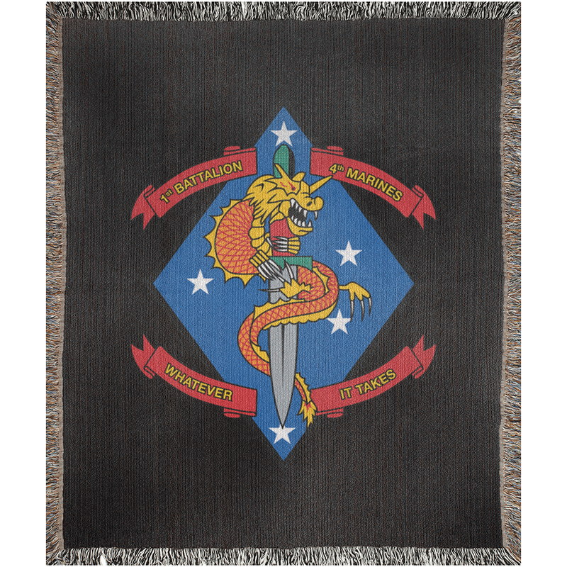 Load image into Gallery viewer, 1st Battalion 4th Marines Woven Blanket
