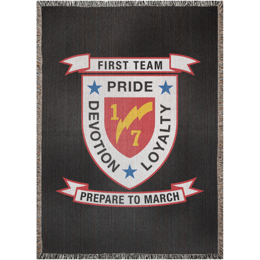 1st Battalion 7th Marines Woven Blanket