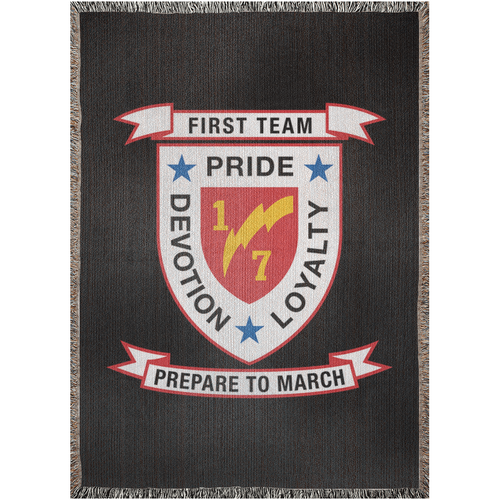 1st Battalion 7th Marines Woven Blanket