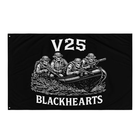 V25 Fox Blackhearts Flag