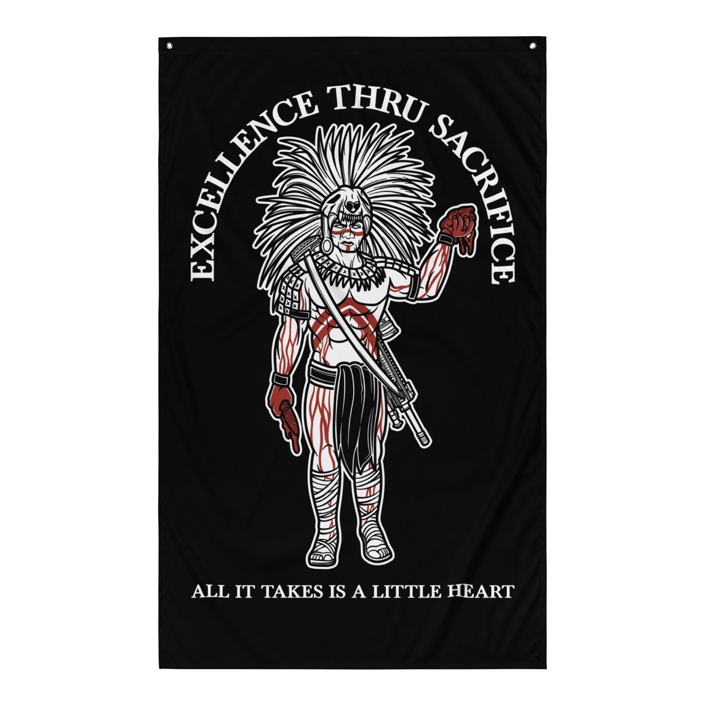 1/8 Aztec "Excellence Through Sacrifice" Flag