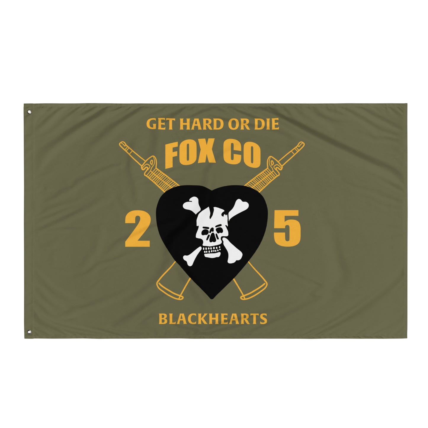 2/5 Fox Blackhearts "Get Hard or Die" Flag