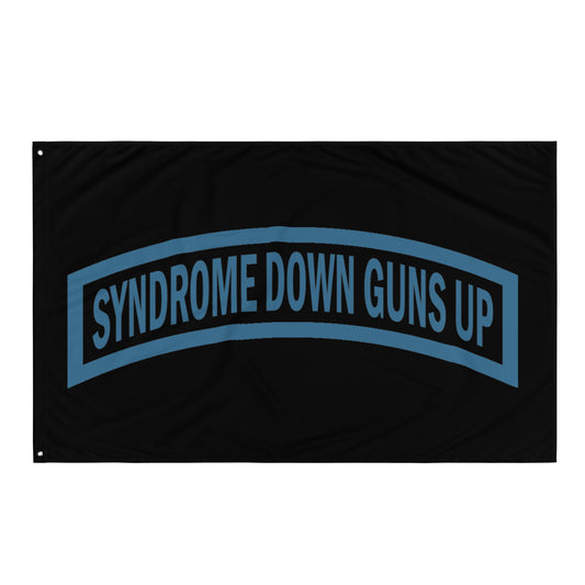 Syndrome Down Guns Up Tab Flag