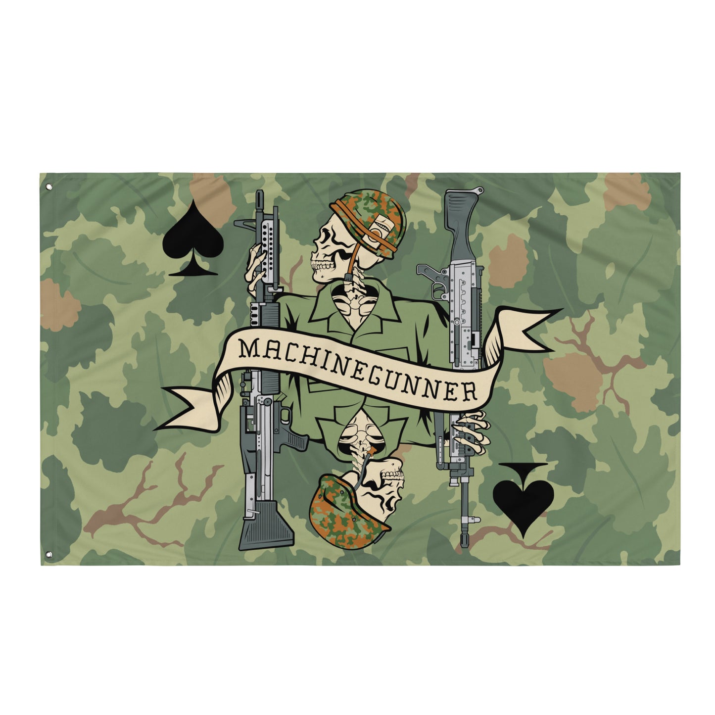 Vietnam Machine Gunner Death Card Flag