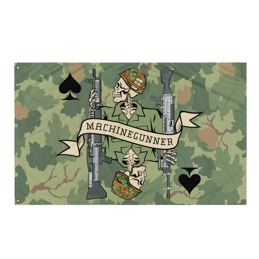 Vietnam Machine Gunner Death Card Flag