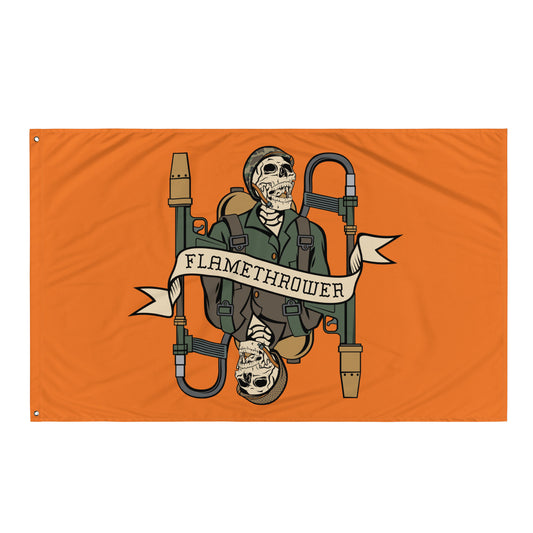 Flamethrower Death Card Flag