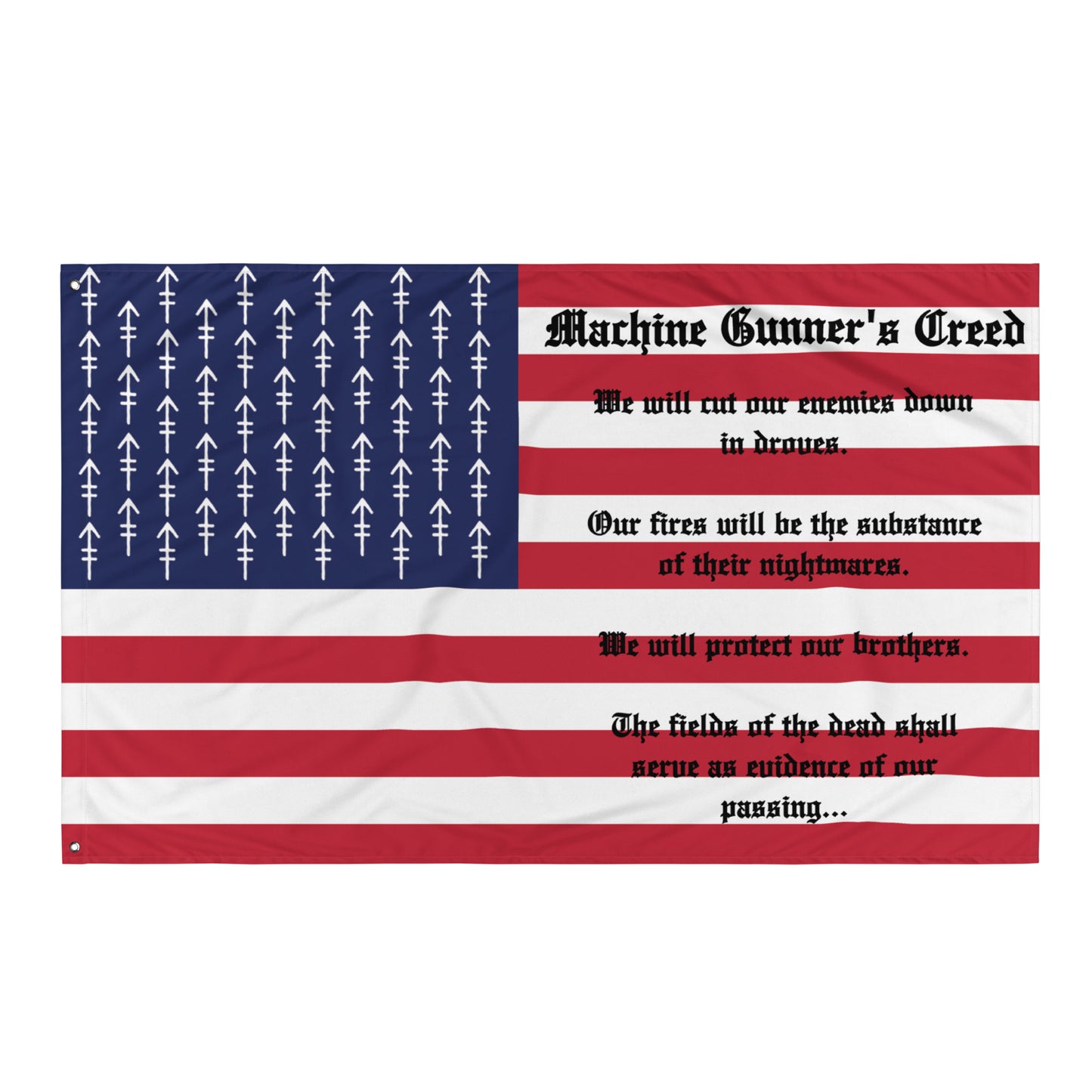 Machine Gunner's Creed American Flag