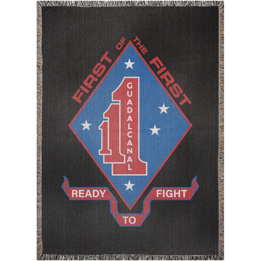 1st Battalion 1st Marines Woven Blanket