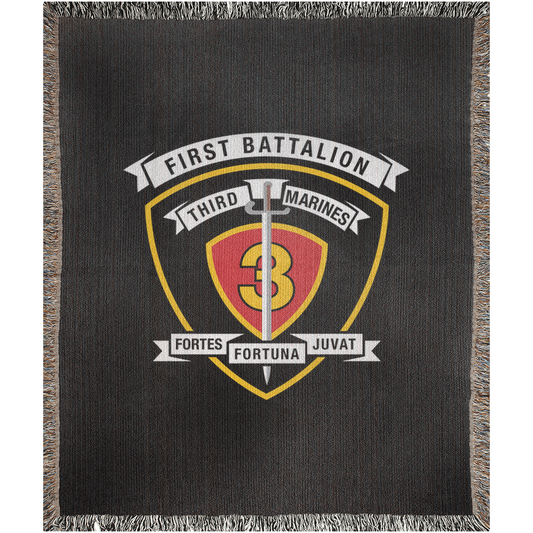 1st Battalion 3d Marines Woven Blanket