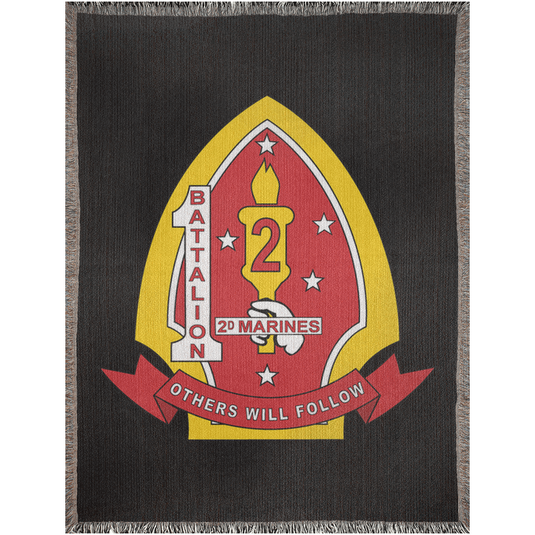 1st Battalion 2d Marines Woven Blanket