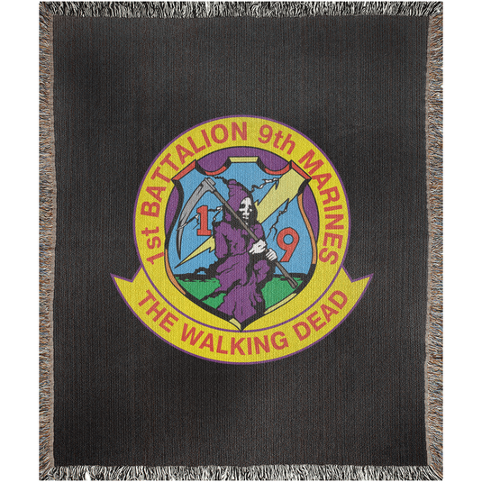 1st Battalion 9th Marines Woven Blanket