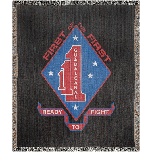 1st Battalion 1st Marines Woven Blanket