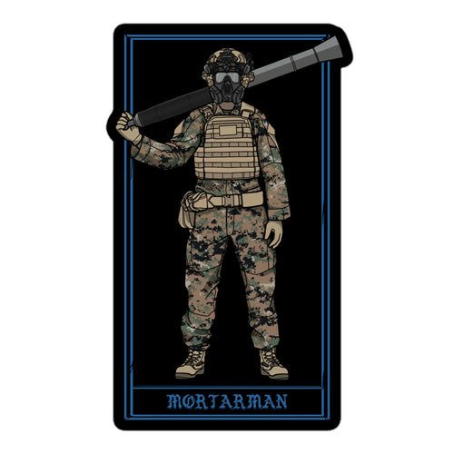 Marine Mortarman Sticker (81) - Woodland