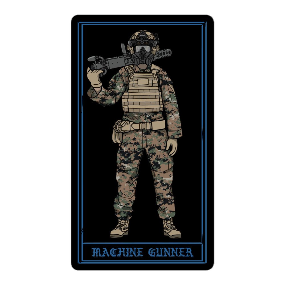 Machine Gunner Poster Marine Machine Gunner Sticker (M2) - Woodland – Goons Up