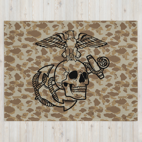 Eagle Skull and Anchor Throw Blanket - Frogskin Beach