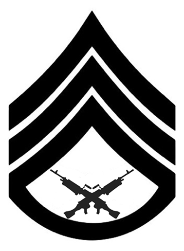 Machine Gunner Rank Insignia Decal