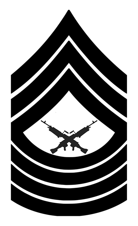 Machine Gunner Rank Insignia Decal