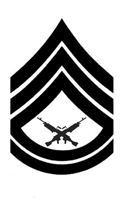 Machine Gunner Rank Insignia Decal