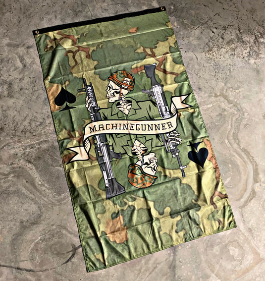 Vietnam Machine Gunner Death Card Flag