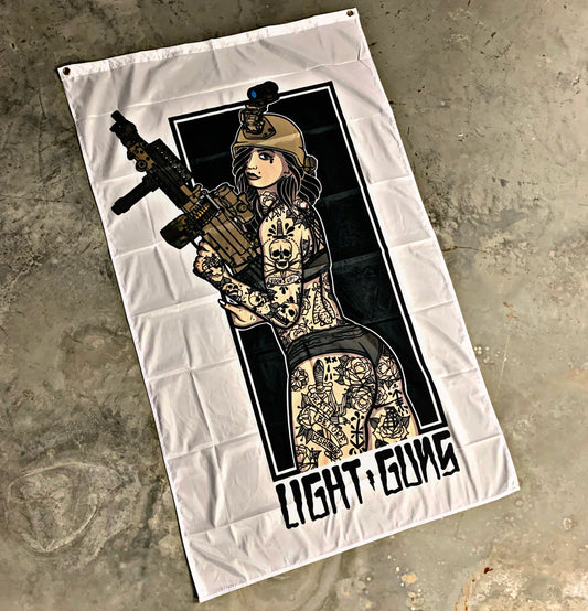 Light Guns Pin Up Flag