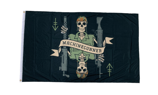 Machine Gunner Death Card Flag