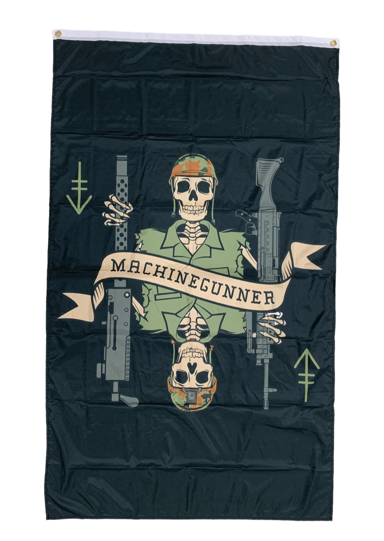 Machine Gunner Death Card Flag