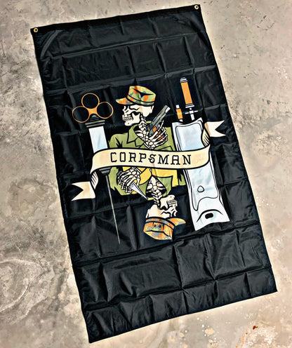 Corpsman Death Card Flag