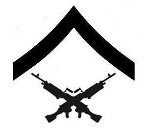 Machine Gunner Rank Insignia Decal