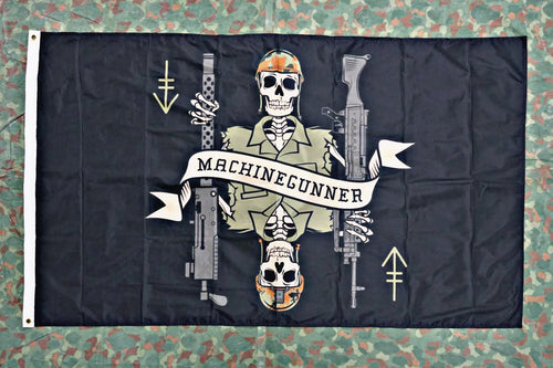 Machine Gunner Death Card Flag