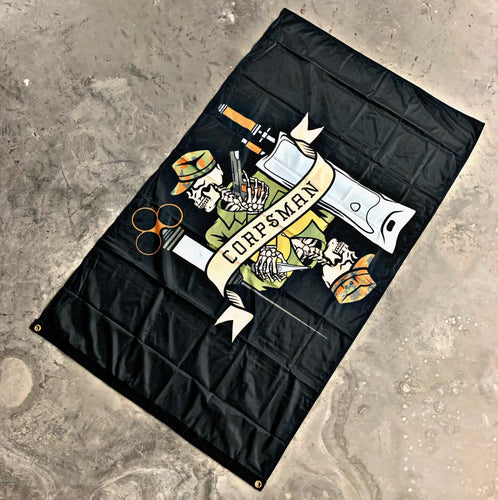 Corpsman Death Card Flag