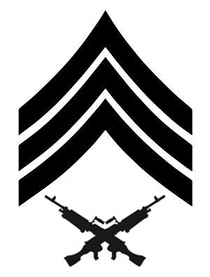 Machine Gunner Rank Insignia Decal