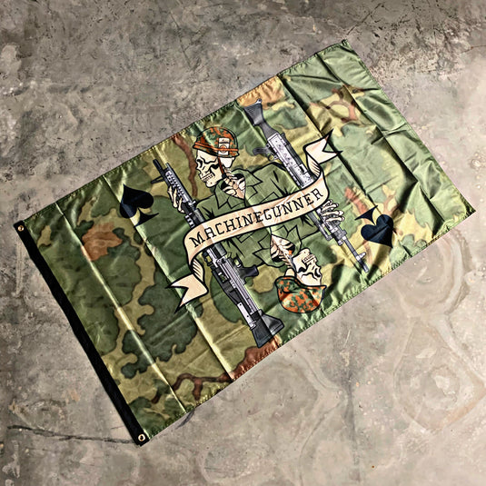Vietnam Machine Gunner Death Card Flag