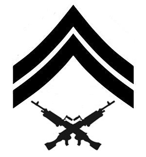 Machine Gunner Rank Insignia Decal